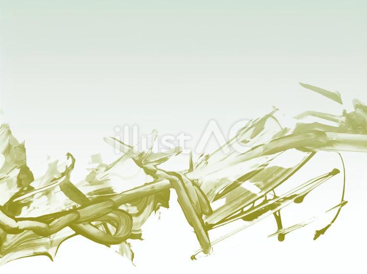 モスグリーンの筆触のある手描き和風抽象 和風,モスグリーン,緑のイラスト素材