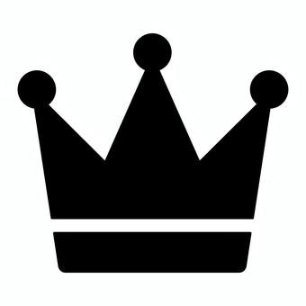 ブラックの王冠シルエットアイコン 王冠,クラウン,アイコン,シンプル,シルエット,マーク,フラット,ランキング,表彰,トロフィーのイラスト素材