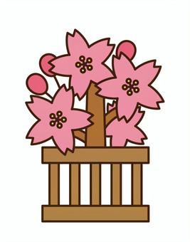 ひなまつりの小物（桜） ひなまつり,雛祭り,桜,花,飾り,桃の節句,雛人形,3月3日,お祝い,日本のイラスト素材