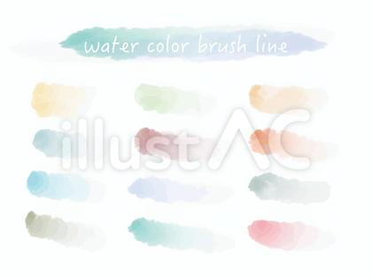 水彩ブラシライン