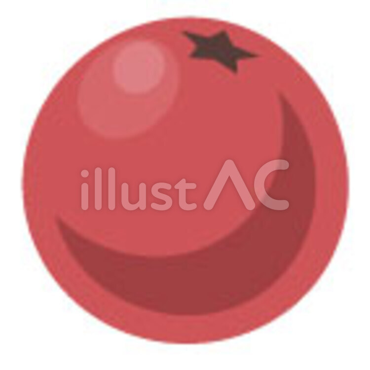 可愛い果物-ユスラウメ 果物,赤い果実,梅のイラスト素材