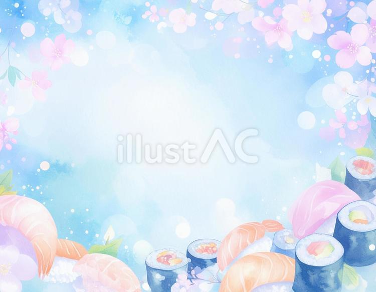 寿司の素材 寿司,背景,お寿司のイラスト素材