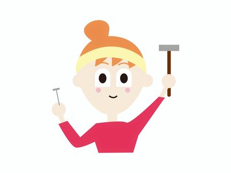 大工さん 子ども,子供,こども,職業,なりたい職業,職業体験,教育,なりきり,制服,働くのイラスト素材