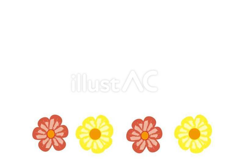 花　もよう　⑤ 花,もよう,ポストカードのイラスト素材