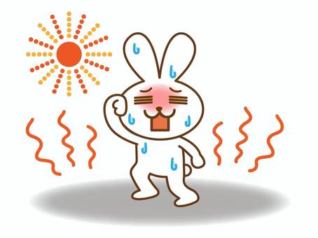 Illustration, heatstroke, heat stroke, sweat, JPG, PNG and AI