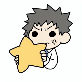 怒って星を持つ男性 男性,怒る,星,持つ,お気に入り,不満,不愉快,イライラ,ムカムカ,ストレスのイラスト素材