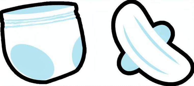 オムツ・生理用品（カラー） オムツ,生理用品,ナプキン,サニタリー用品,ショーツのイラスト素材
