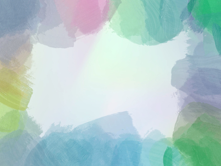 筆タッチ水彩枠背景青緑5000px 青,ブルー,水色,緑,グリーン,筆,筆跡,タッチ,筆タッチ,水彩のイラスト素材
