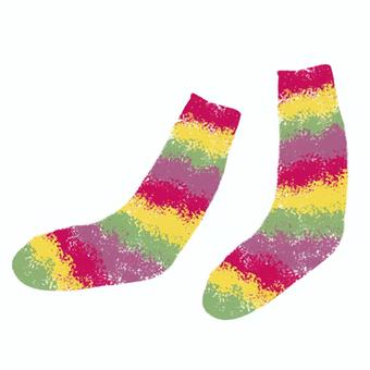 くつした くつした くつした,シンプル,ニット,カラフル,かわいい,暖か,ボーダーのイラスト素材