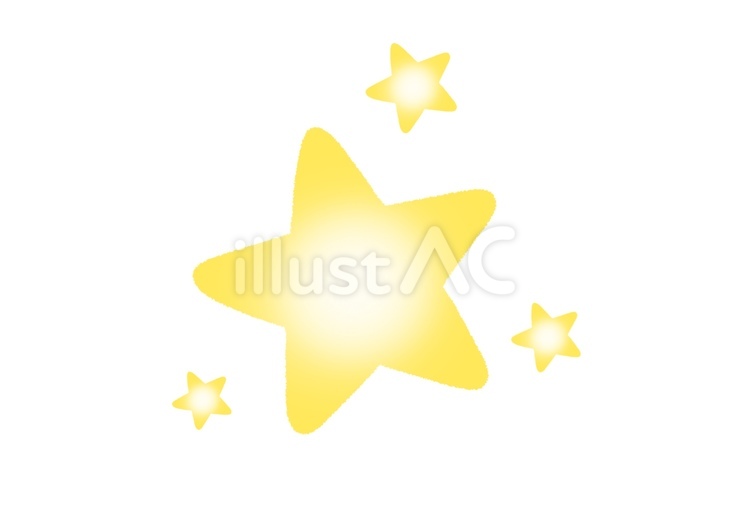 星々(手描き風) 星,お星さま,スターのイラスト素材