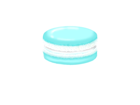 マカロン(ブルー) マカロン,洋菓子,クリーム,ブルー,かわいい,プレゼントのイラスト素材