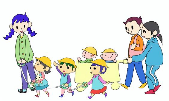 Illustration, kindergarten, childminder, mr, 