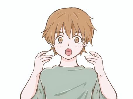 驚く男性 驚く,驚愕,困惑,驚嘆,仰天,目を剥く,目を見張る,男性,瞠目,あんぐりのイラスト素材