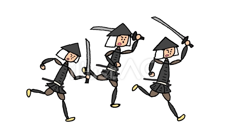 戦国の足軽たち 武士,侍,武将のイラスト素材