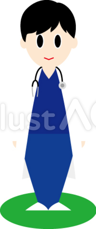 お医者さん スクラブ,術着,術衣のイラスト素材