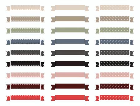 simple folded ribbon set, ribbon, return, polka dot, JPG and PNG