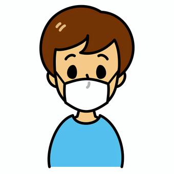 若い男性　マスク マスク,男性,病気,予防,顔,若い,20代,30代,40代,青年のイラスト素材