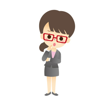 Illustration, career woman, female, to think, JPG, PNG and EPS