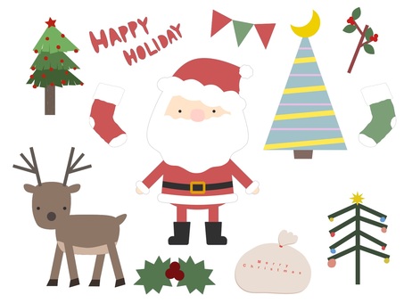 christmas set, JPG, PNG and AI christmas set, święty mikołaj, boże narodzenie, wigilia, JPG, PNG and AI