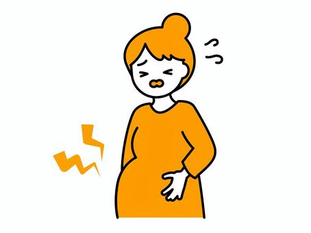 妊婦・お母さん・臨月01 人物,女性,妊婦,お母さん,ママ,シングルマザー,産婦,経産婦,保育,療育のイラスト素材