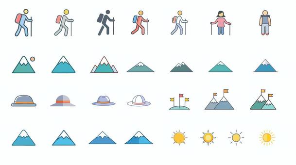 ハイキングのアイコン