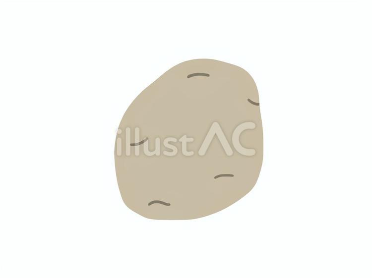 主線なし　薄茶色のジャガイモのイラスト 食べ物,野菜,ジャガイモのイラスト素材