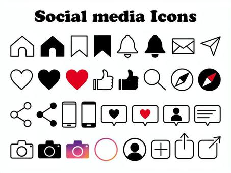 SNSアイコンセット sns,ネット,吹き出し,シルエット,アイコン,人,プロフィール,スマイル,絵文字,笑うのイラスト素材