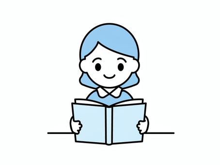 本を読む子どものイラスト03 本を読む子どものイラスト03 人物,子ども,児童,園児,小学生,幼稚園,保育園,こども園,小学校,保育のイラスト素材