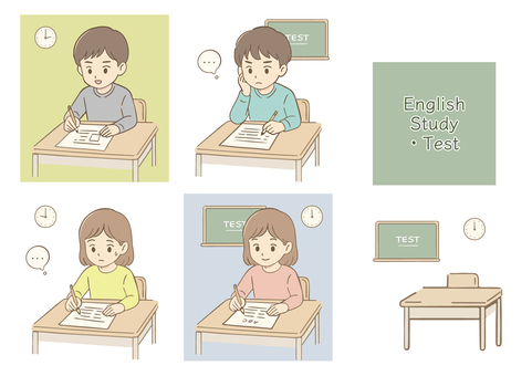 Illustration, english, study, eiken, 