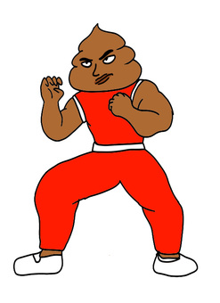 Illustration, stance, whole body, shit, 