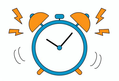 朝を知らせる目覚まし時計 時計,目覚まし,朝,時間,起床,生活,シンボル,管理のイラスト素材