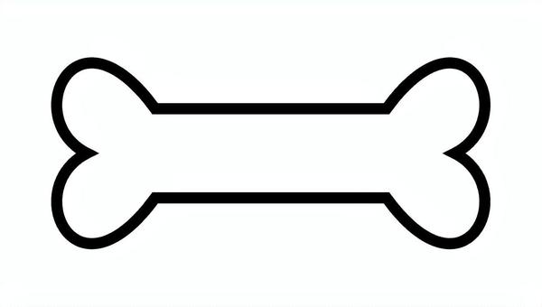 犬用骨（線画） 犬用骨,骨,犬用ガム,ドッグ,ペット用品,ドッグフード,エサ,カルシウム,マーク,シンプルのイラスト素材