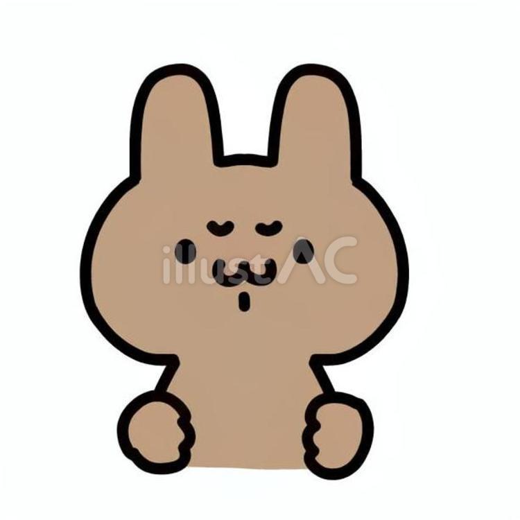 怒っているうさぎ うさぎ,猫,前足のイラスト素材