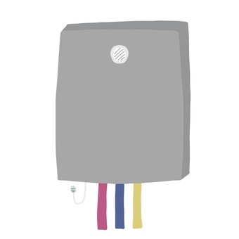 ガス給湯器 ガス,ガス給湯器,熱源機,手書き,lp,都市ガスのイラスト素材