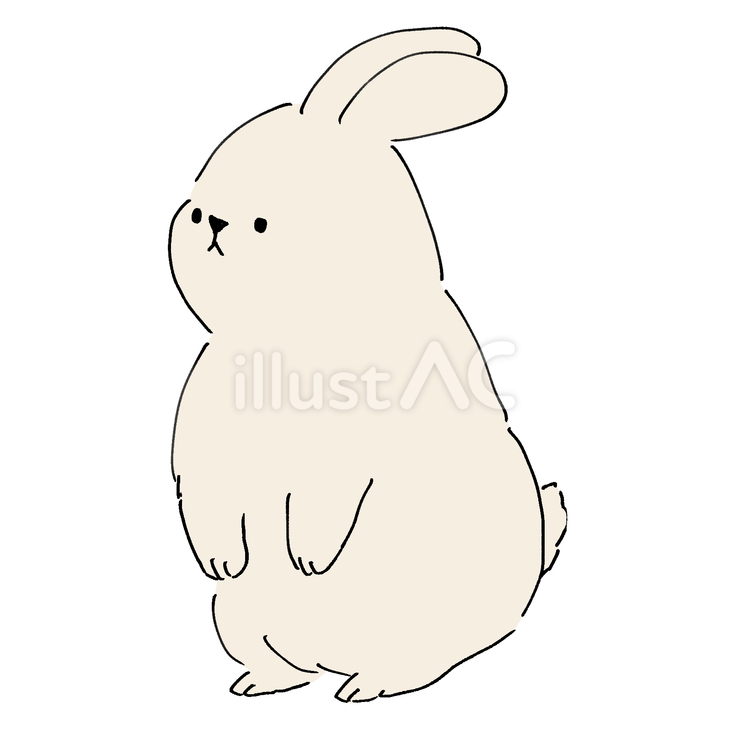 うさぎさん うさぎ,動物,もふもふのイラスト素材