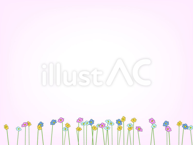 お花畑 花,お花畑,コスモスのイラスト素材