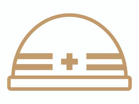 工事（防災）用ヘルメットのアイコン ヘルメット,工事,防災グッズ,アイコン,安全,現場,マーク,作業員,災害,ピクトグラムのイラスト素材