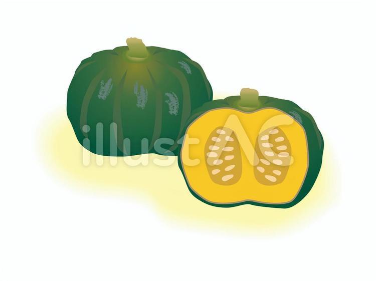 野菜　かぼちゃ シンプルなイラスト,野菜類,野菜イラストのイラスト素材