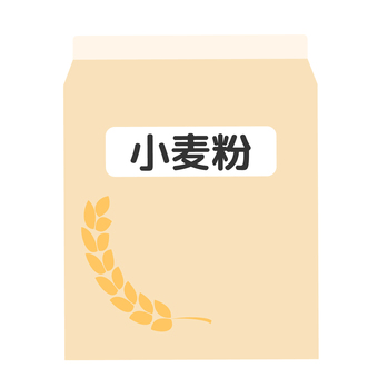 シンプルな小麦粉のイラスト 小麦粉,小麦,料理,お菓子作り,材料,袋,シンプル,製菓材料,ベクター,イラストのイラスト素材