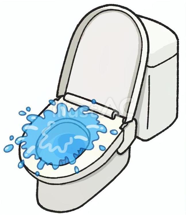 トイレ詰まり トイレ,便器,便所のイラスト素材