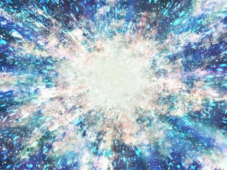 インスピレーションが導く光の波動【4】 インスピレーション,光,波動,放射,宇宙,抽象,スピリチュアル,青,水色,白のイラスト素材