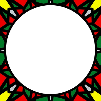 シームレスなモザイクで円の枠　ｍ　 モザイク,クリスマス,クリスマスカラー,12月,xmas,バックグラウンド,テクスチャー,シームレス,カラフル,モダンのイラスト素材