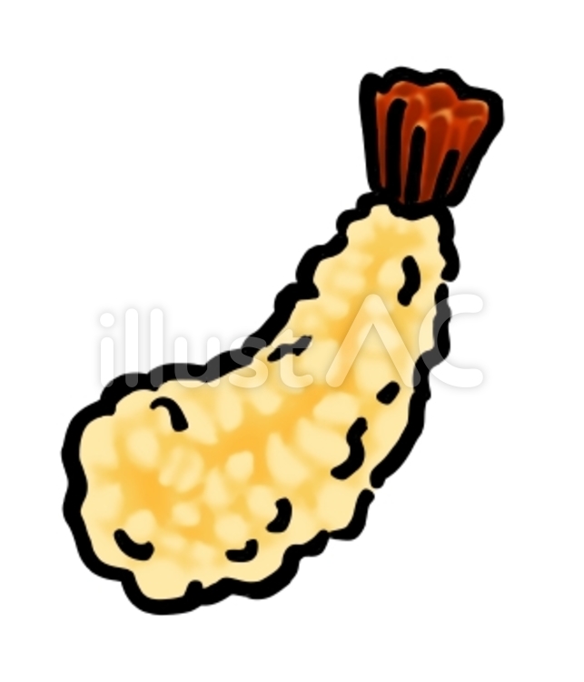 エビ天 エビ天,エビ,天ぷらのイラスト素材