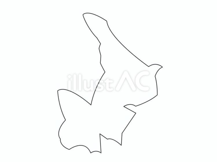 地図・目黒区（線のみ） 目黒区,地図,日本のイラスト素材