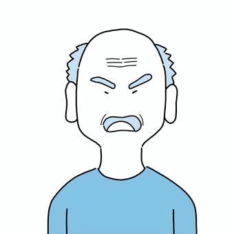 怒った表情・高齢男性 怒った表情・高齢男性 怒る,表情,高齢,男性,老人,不機嫌のイラスト素材