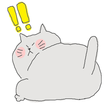 びっくりするねこちゃん♪ かわいい,びっくり,衝撃,おどろく,びっくりマーク,警戒,気づく,発見,振り向く,後ろ姿のイラスト素材