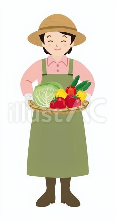 農家の人2 農家,農業,野菜のイラスト素材