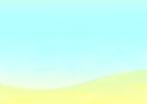 原っぱの背景ー４ 背景,壁紙,原っぱ,空,風景,手描き,水彩,素朴,a4サイズ,緑のイラスト素材