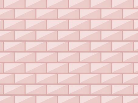 レンガ模様の背景（薄ピンク） 煉瓦,模様,背景,ピンク色,壁,シンプルのイラスト素材