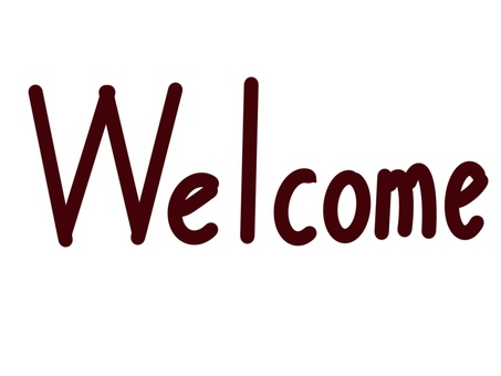 Illustration, welcome, text, simple, 